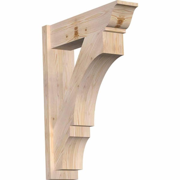 Ekena Millwork 8 in. x 36 in. x 28 in. Balboa Traditional Smooth Douglas Fir Outlooker