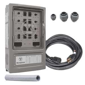 30 Amp 8-Circuit Manual Transfer Switch Kit