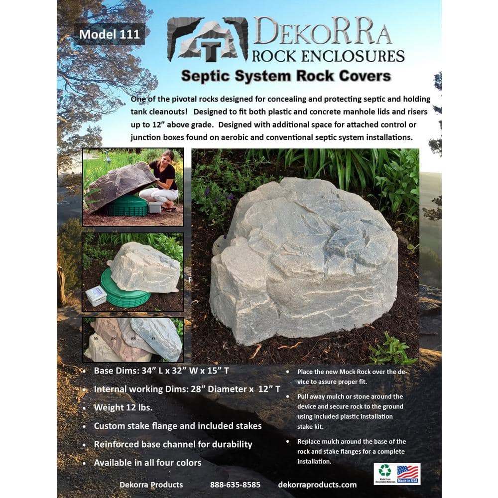 Gray Fieldstone Artificial Rock Garden Cover