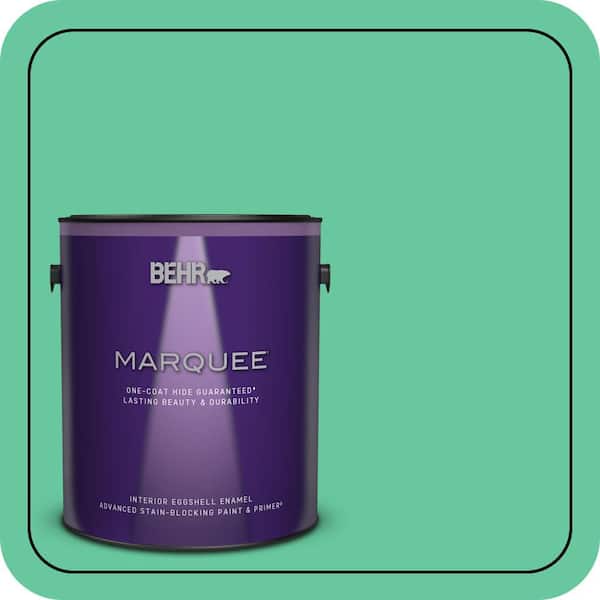 BEHR MARQUEE 1 gal. #470B-4 Intense Jade Eggshell Enamel Interior Paint & Primer