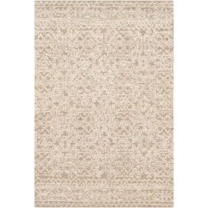Newcastle Taupe/Cream 5 ft. x 8 ft. Tribal Indoor Area Rug