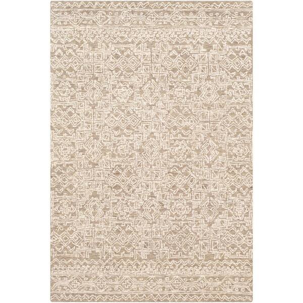 Livabliss Newcastle Taupe/Cream 8 ft. x 10 ft. Tribal Indoor Area Rug