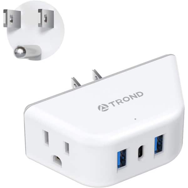 Vrbgify Multi Plug Outlet Extender with USB, 2 Outlet Splitter, 3 USB Wall Charger (1 USB C)