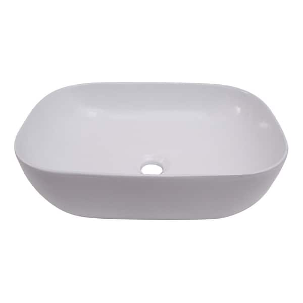 Shasta 18 in. Vessel Sink in White