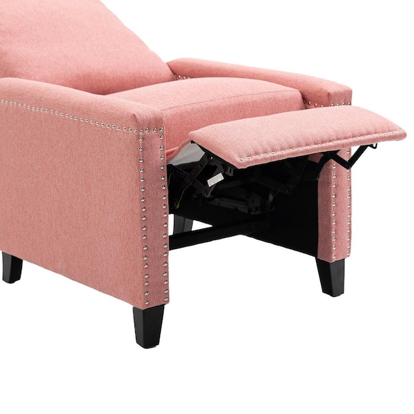 Pink best sale velvet recliner