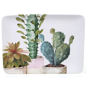 Cactus Verde Ceramic Rectangular Platter