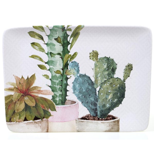 Certified International Cactus Verde Ceramic Rectangular Platter 22173 ...