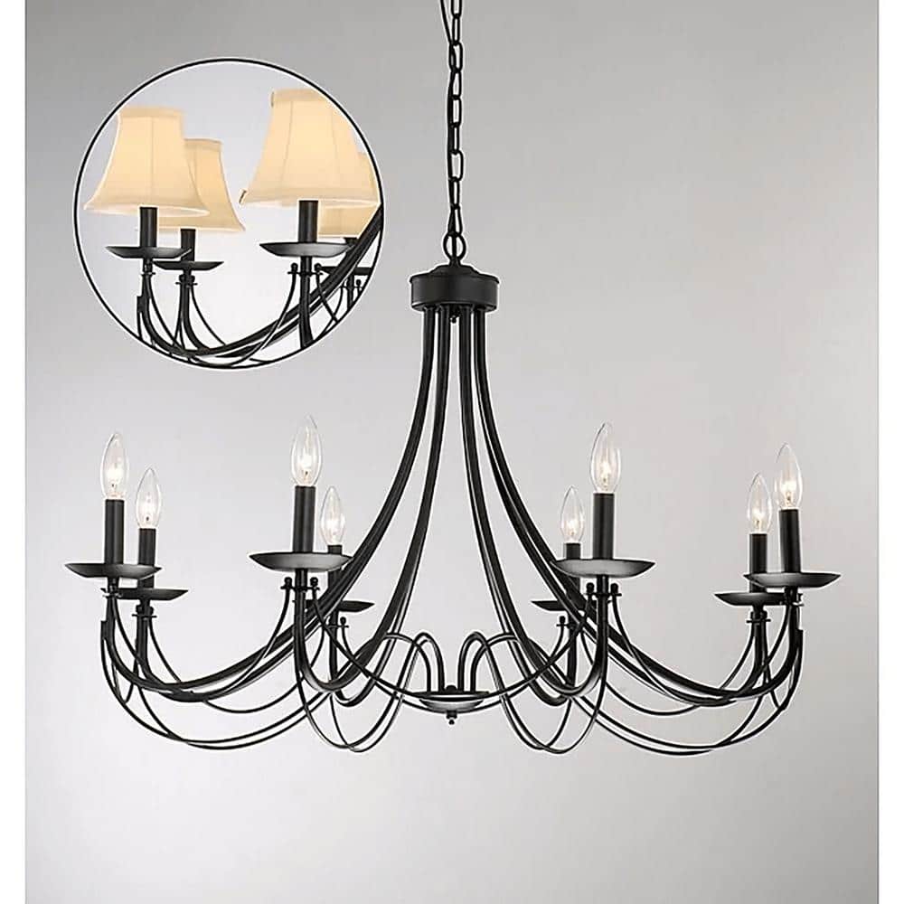 Viviana 35.5 in. W 8Light Antique Black Iron Chandelier price history on PriceWatchPro