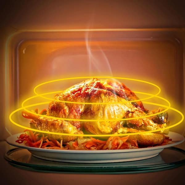 Total Chef Retro Microwave Oven, 700W, 0.7 Cu Ft, Digital Quick