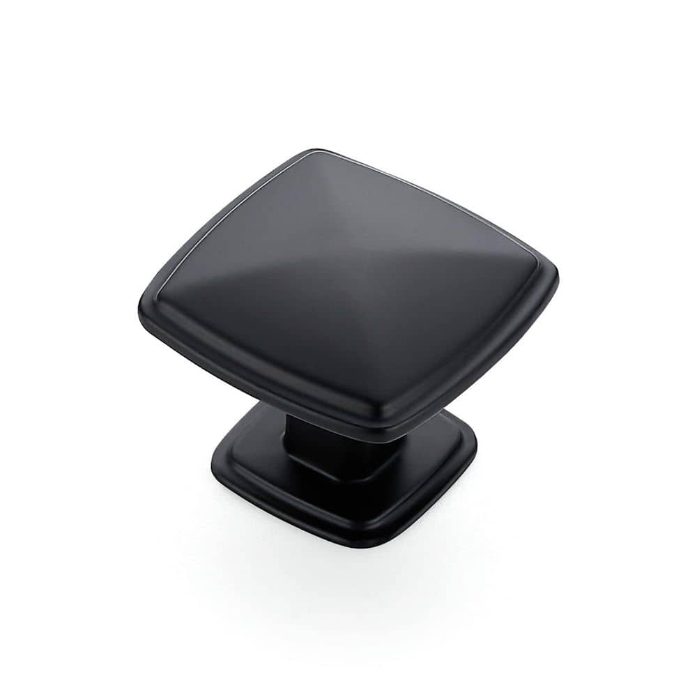 25 Pack 1.25 in. Matte Black Square Cabinet Knobs Euro Style Simple Look Reliable Design Single Hole Drawer Pulls price history on PriceWatchPro