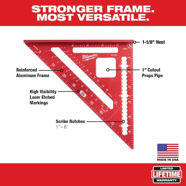 48 in. REDSTICK Digital Box Level with Pin-Point Measurement Technology and 7 in. Rafter Square