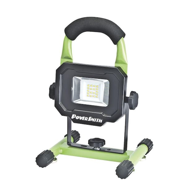 PowerSmith 900 Lumen Weatherproof Rechargeable Lithium-Ion LED Work Light with Magnetic Base, Glass Lens and Charger