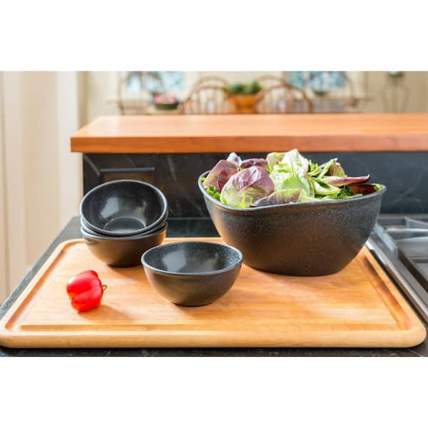 5 qt. Swirl Plastic Bowl - Black