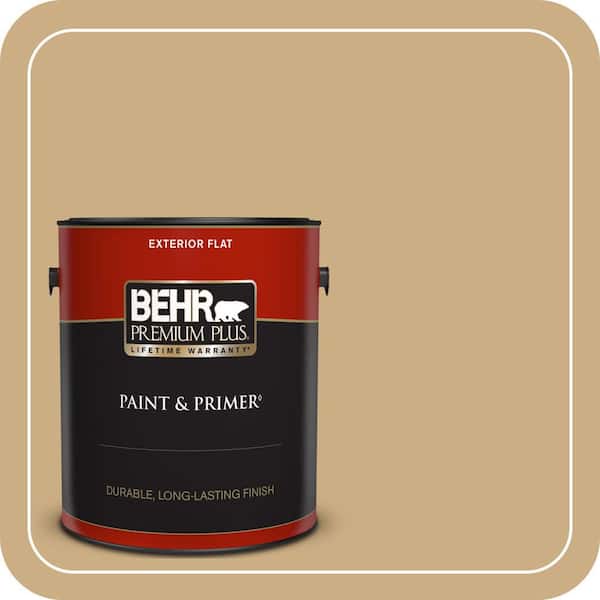 BEHR PREMIUM PLUS 1 gal. #MQ2-13 Harvest Home Flat Exterior Paint & Primer