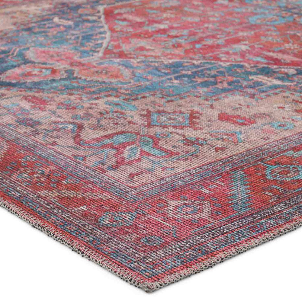 Fairbanks Medallion 5'x8' Reversible Red Cotton Blend Area Rug
