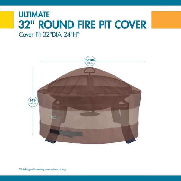 Duck Covers Ultimate 32 In Dia X 24, Duck Covers Ultimate Square Fire Pit Cover 32 Inch