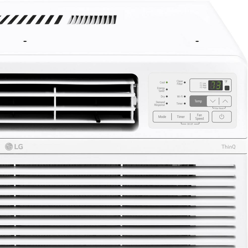 LG 12,000 BTU White Smart Window Air Conditioner with Wi-Fi and Remote