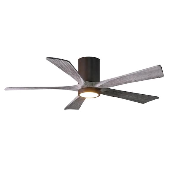Atlas Irene 52 in. LED Indoor/Outdoor Damp Textured Bronze Ceiling Fan with Light with Remote Control, Wall Control