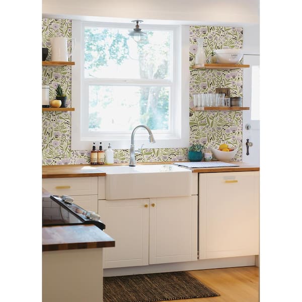 Lilac Marigold Forest Peel and Stick Wallpaper