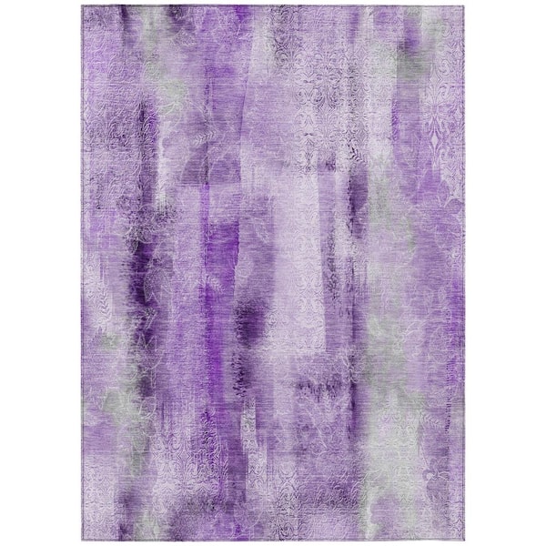 Addison Rugs Chantille ACN537 Purple 10 ft. x 14 ft. Machine Washable Indoor/Outdoor Geometric Area Rug