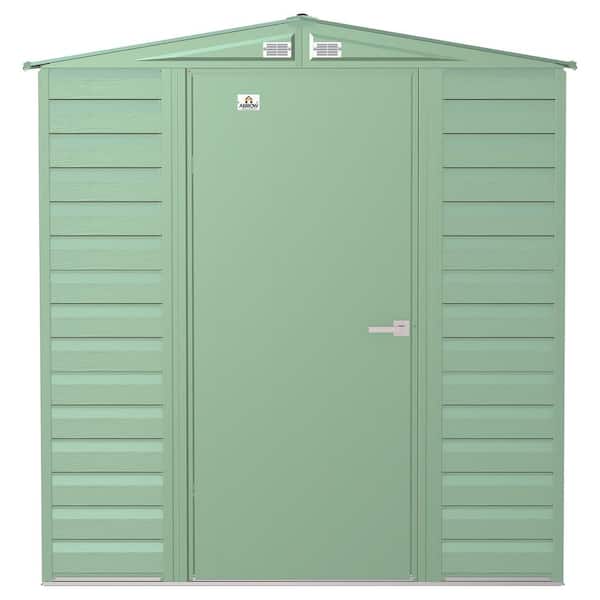Arrow 6 ft. x 7 ft. Green Metal Storage Shed With Gable Style Roof 39 Sq. Ft.