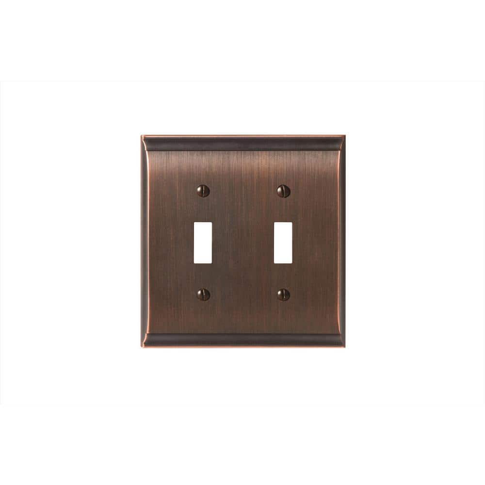 Bronze 2-Gang Toggle Wall Plate (1-Pack)