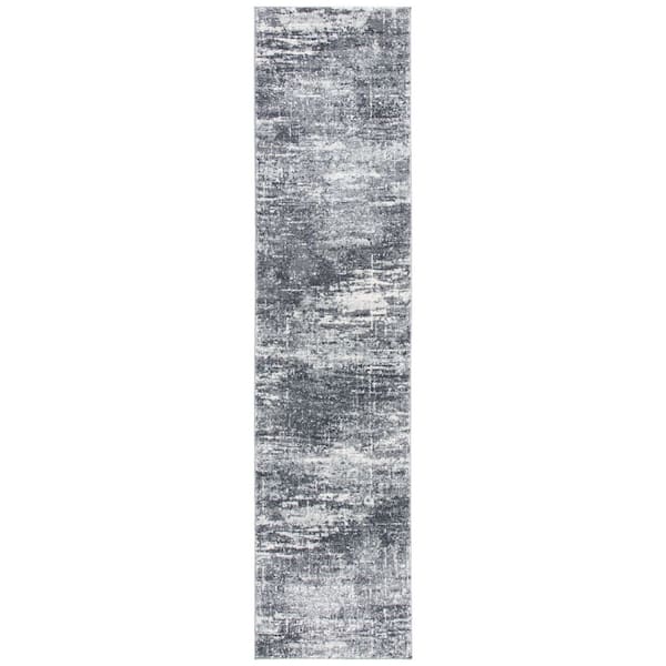 SAFAVIEH Evoke Ivory/Gray 2 ft. x 13 ft. Solid Runner Rug