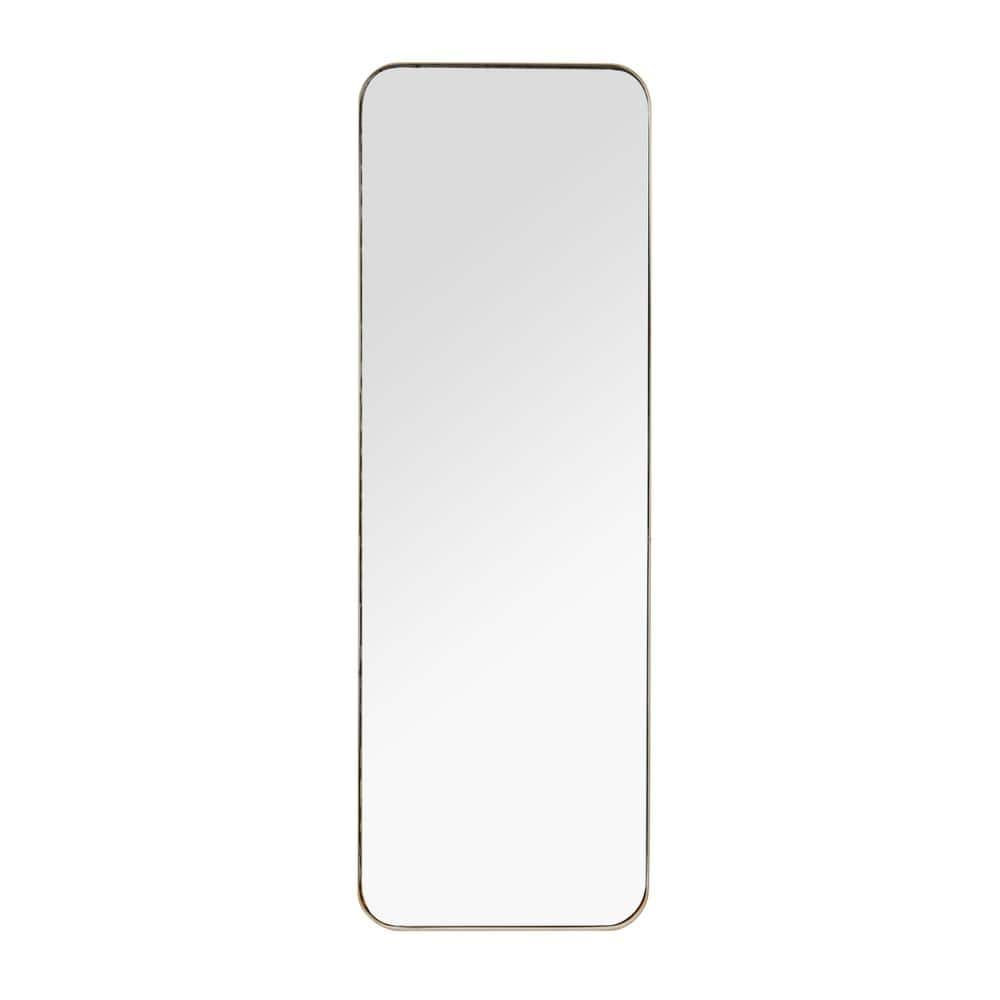 36 in. x 13 in. Rectangle Framed Gold Wall Mirror with Thin Frame