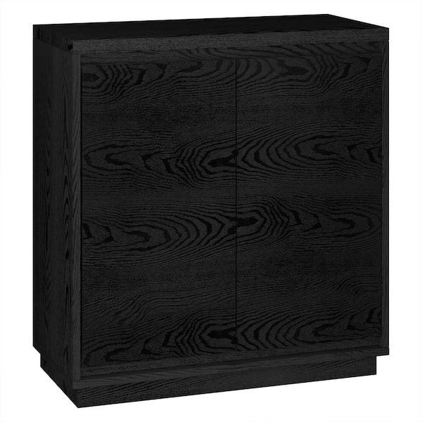 Meyer&Cross Presque 30 in. Black Grain Rectangular Accent Storage Cabinet