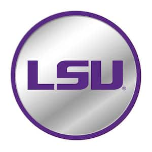 17 in. LSU Tigers Modern Disc Mirrored Decorative Sign