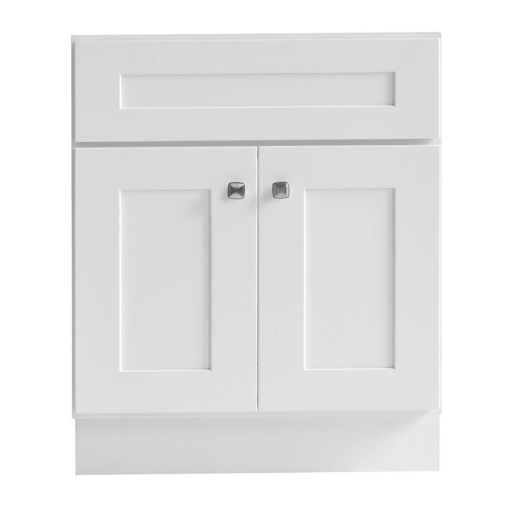 Brookings 30-Inch White Solid Wood Shaker Bathroom Vanity