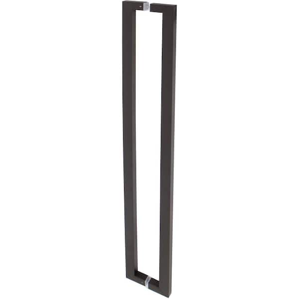 DELANEY HARDWARE 5 ft. Bronze Barn Door Hardware Double Sided Square Pull Handle