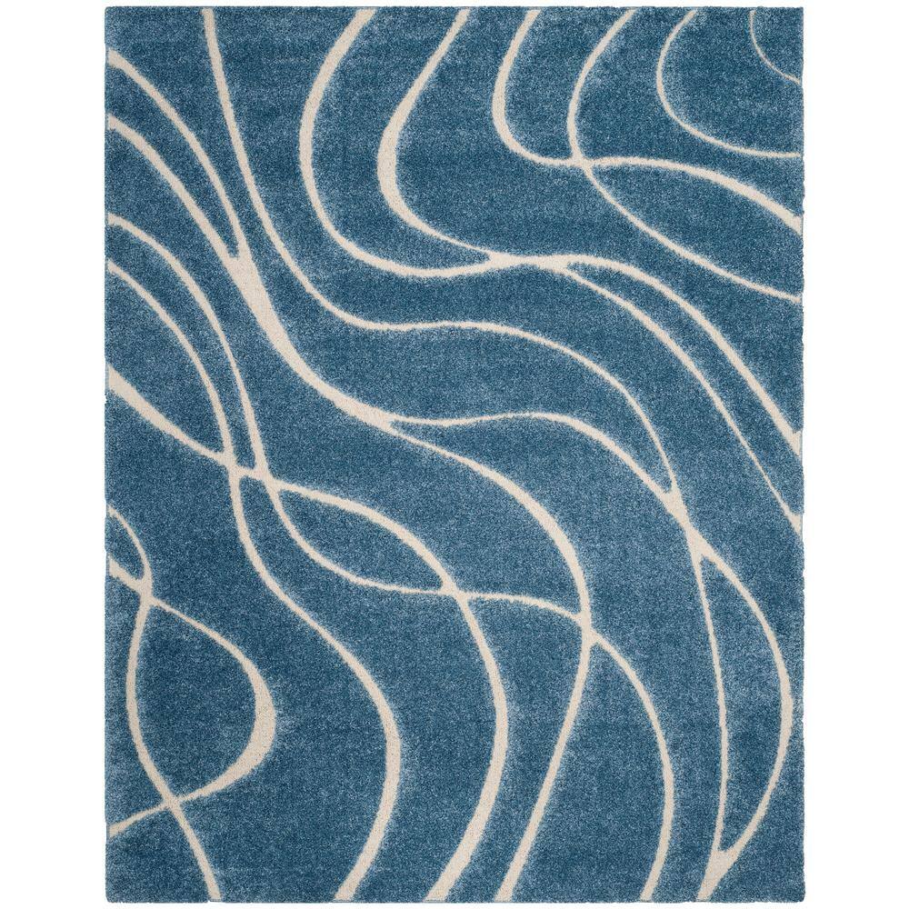 Florida 10 ft. x 13 ft. Light Blue/Cream Abstract Area Rug price history on PriceWatchPro