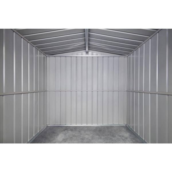 Mondawe Happy 8 ft. W x 6 ft. D Utility Lawn Galvanized Metal Storage Shed  Double Doors with Lock in Brown (44 sq. ft.) MD-TX196AAD - The Home Depot