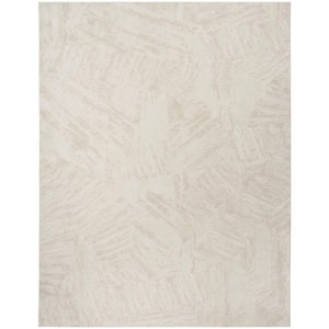 Desire Ivory 9 ft. x 12 ft. Abstract Contemporary Area Rug