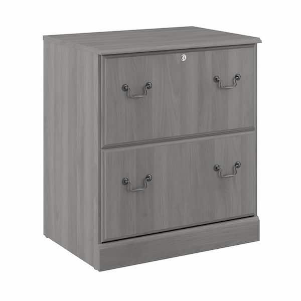 Bush Furniture Saratoga 2-Drawer Modern Gray Engineered Wood 26.85 in. W Lateral File Cabinet