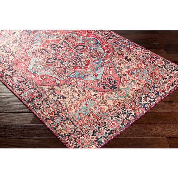 Artistic Weavers Cadencia Red/Blue Traditional 9' x 12' Machine Washable Area Rug, Size: 9'3 inch x 12