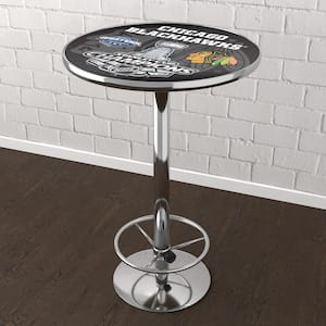 Chicago Blackhawks 2015 Stanley Cup Champs White 42 in. Bar Table