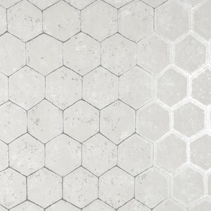 Geometrics Silver Wallpaper Sample