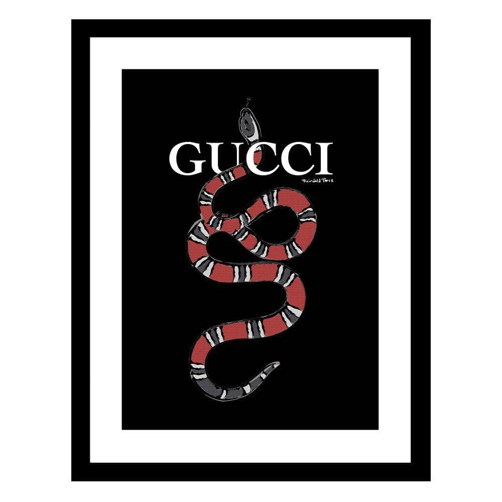 Fashion Designer Snake Image by Fairchild Paris 1 Piece Framed Graphic Print Abstract Poster Art Print 18 in. x 14 in. price history on PriceWatchPro