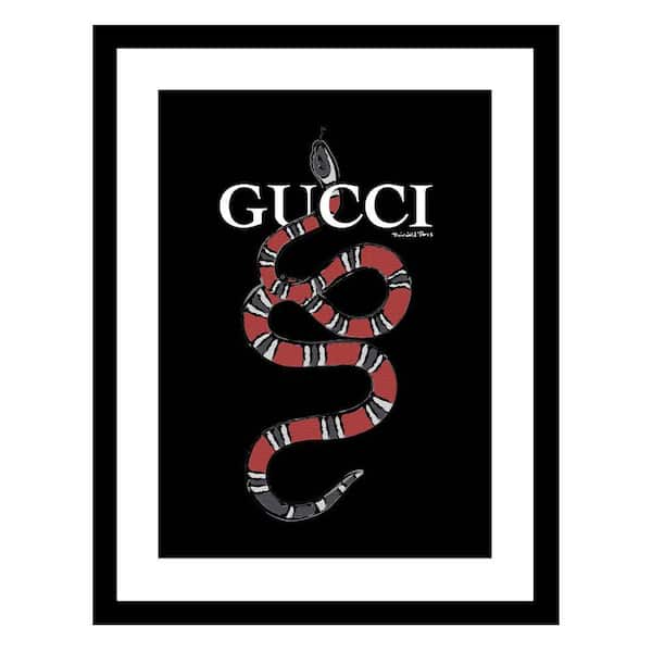 VENICE BEACH Collections Fashion Designer Snake Image by Fairchild Paris 1 Piece Framed Graphic Print Abstract Poster Art Print 18 in. x 14 in.