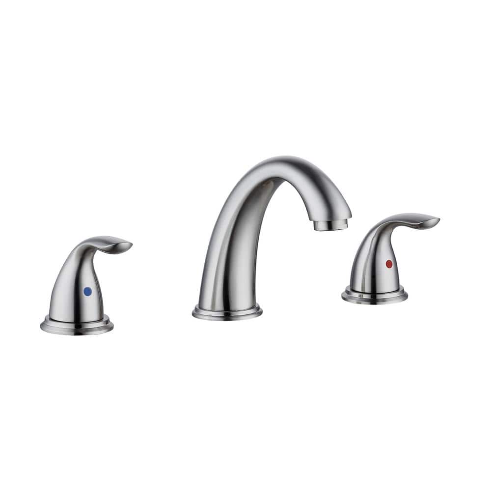 8 in. Widespread 2-Handle Bathroom Faucet With Pop-up Drain Assembly in Bru