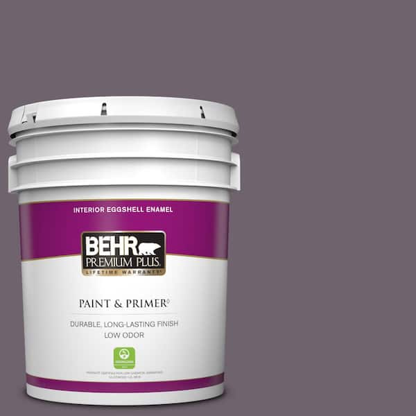 BEHR PREMIUM PLUS 5 gal. #670F-6 Vintage Grape Eggshell Enamel Low Odor Interior Paint & Primer