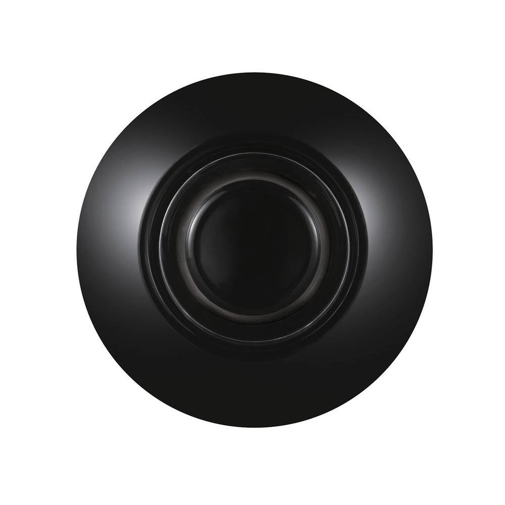 Black and White LED Lighted Wired Push Button Doorbell