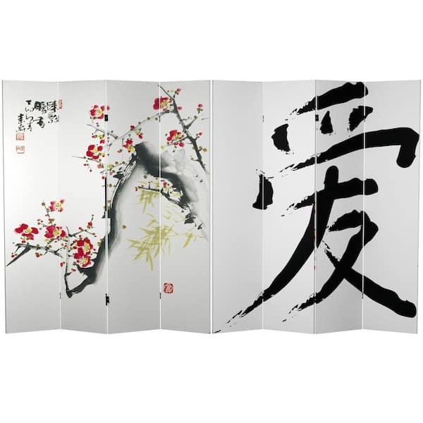 Oriental Furniture 6 ft. Printed 4-Panel Room Divider