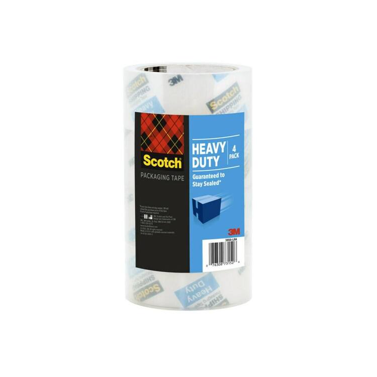 Scotch 1.88 in. x 54.6 yds. Heavy Duty Shipping Packaging Tape (4-Pack)