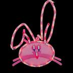 17 in. Lighted Pink Bunny Head Easter Window Silhouette Decoration