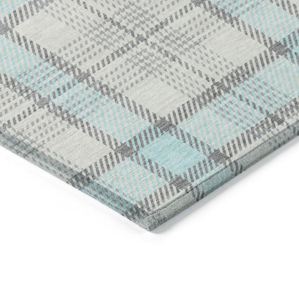 Chantille Machine Washable Indoor/Outdoor Abstract ACN1052 Sky 1 ft. 8 in. x 2 ft. 6 in. Area Rug