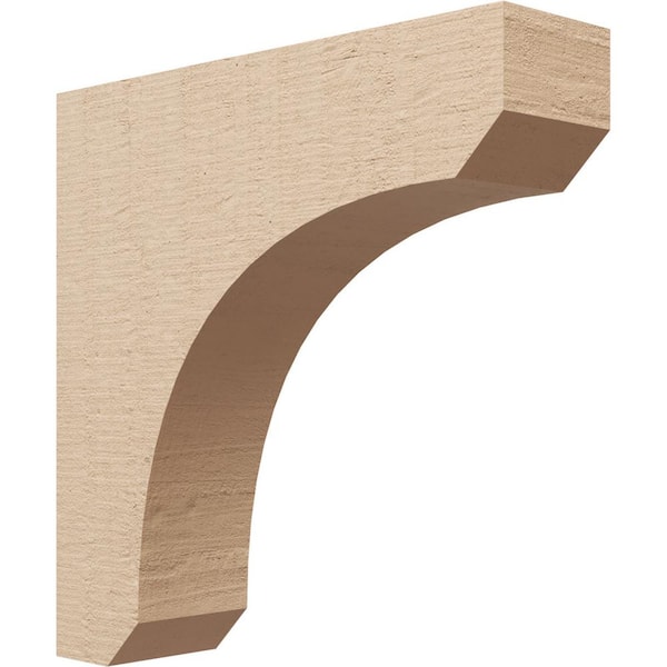 Ekena Millwork 4 in. x 16 in. x 16 in. Thin Legacy Rough Cedar Woodgrain TimberThane Corbel, Primed Tan