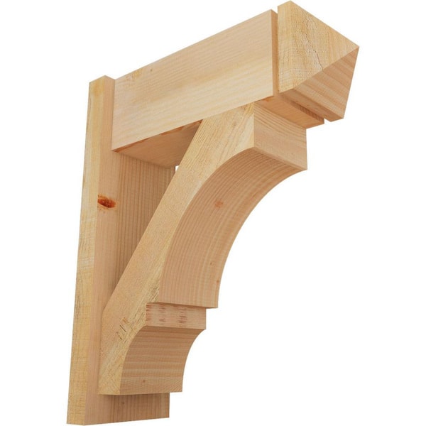 Ekena Millwork 8 in. x 26 in. x 22 in. Balboa Arts and Crafts Rough Sawn Douglas Fir Outlooker